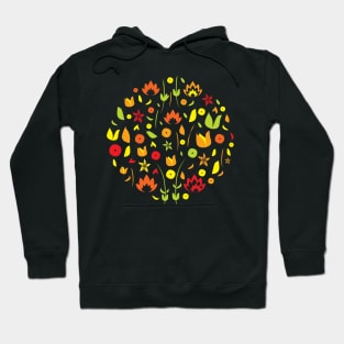 Colorful Floral Theme Hoodie